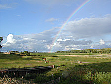 Regenbogen nach einem krftigen Schauer.